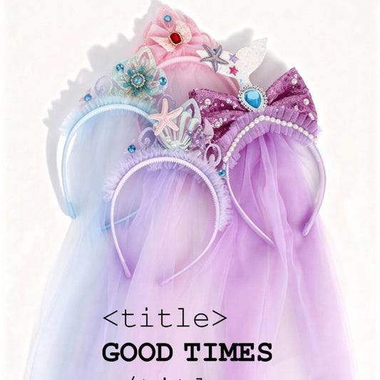 Girls' Sparkly Bow Unicorn Mermaid Princess Headband