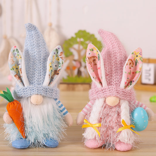 Easter Couple Doll Figurines with Egg Decorations