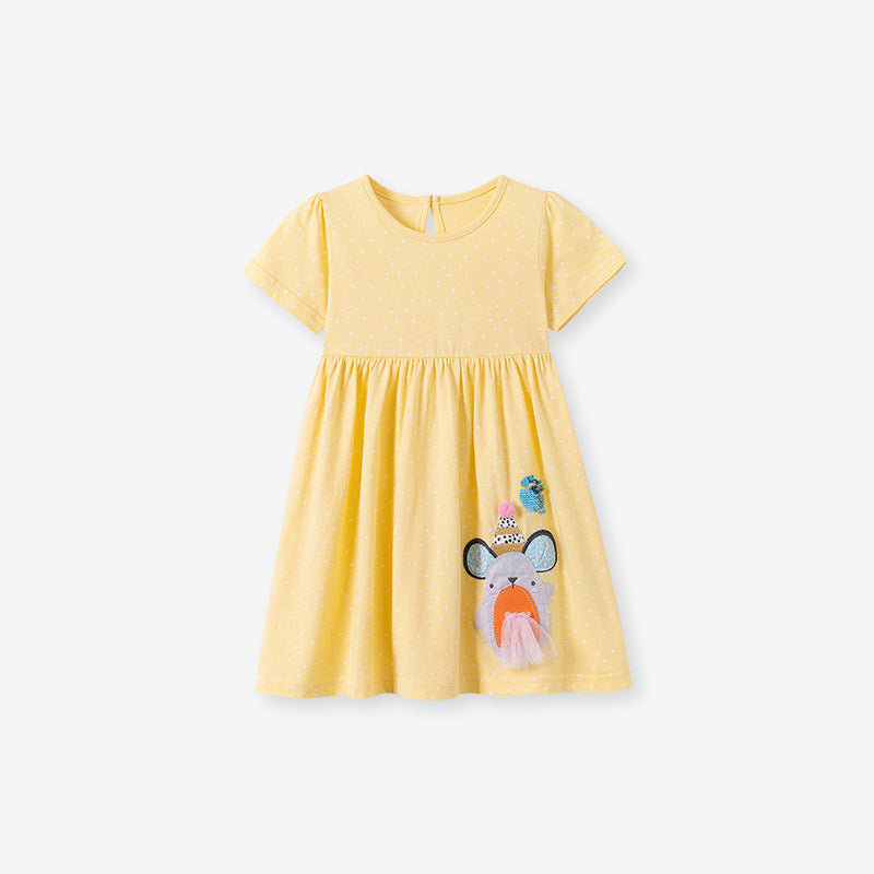 Princess Dress Cute Cotton Summer Dress for Girls
