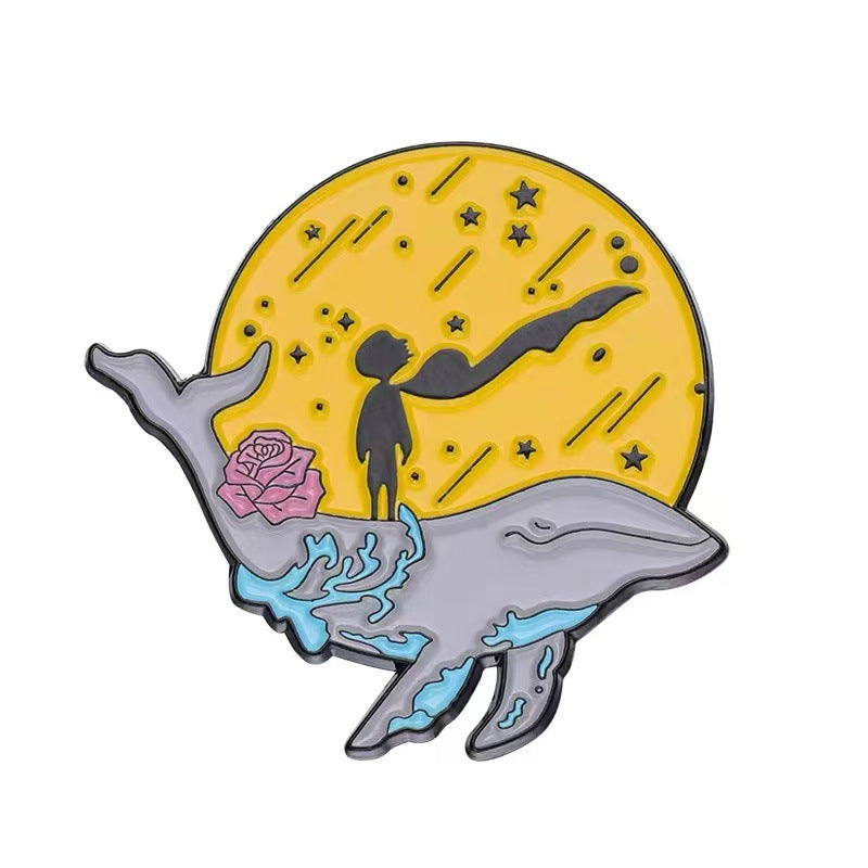 Cute Cartoon Brooch with Stars and Moon - Whimsical Accessories for All