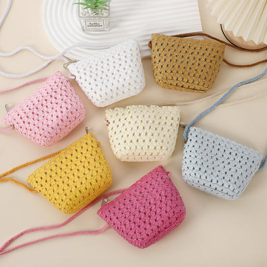 Cute Mini Woven Straw Bag for Kids