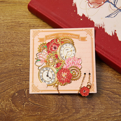 Metal Filigree Clock Bookmark With Tassel Gift