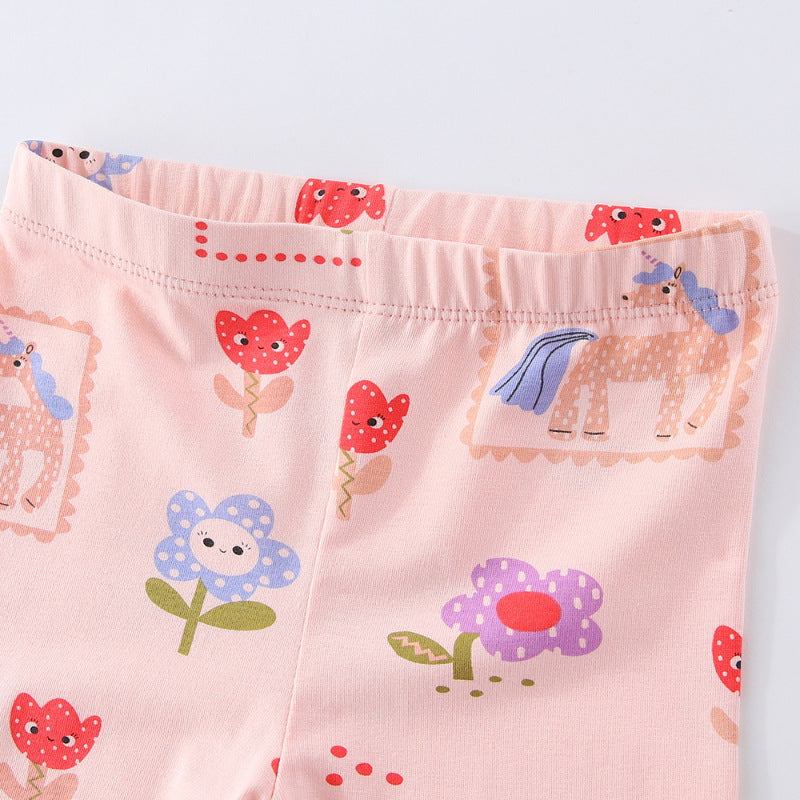 Girls' Cotton Long Pants Casual Kids' Trousers