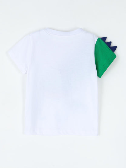 Kids' Creative Printed Round Neck Short Sleeve T-Shirt