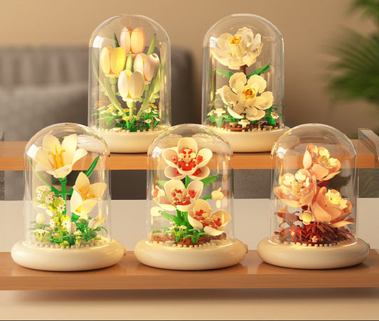 Compatible LEGO Flower Building Kit Flowerpot Toy for Kids
