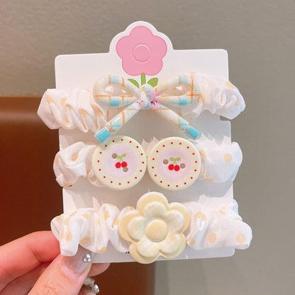 Children's Cute Floral Hair Ties - Sweet Princess Ponytail Holders