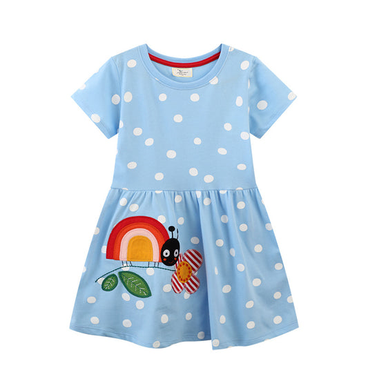 Trendy Girl's Princess Dress Summer Cotton Dress