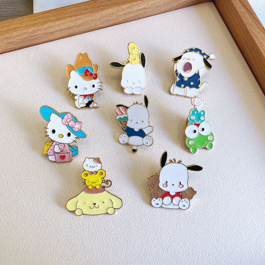Cute Cartoon Character Brooches Fun Anime Pins for Men and Women