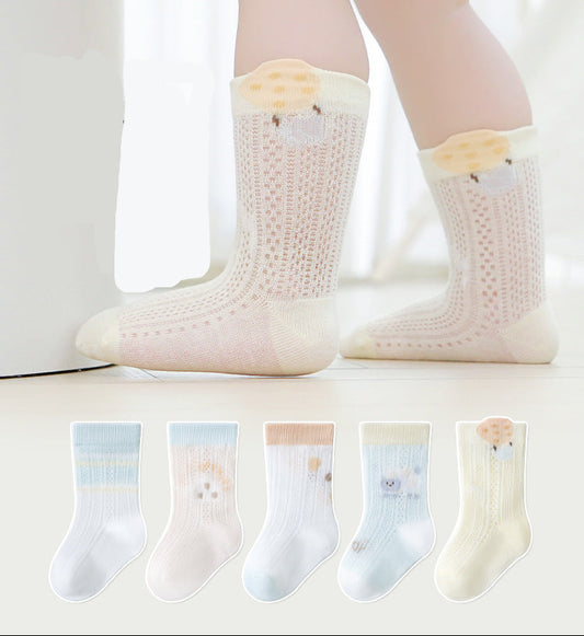 Cute Cartoon Baby Socks Breathable Cotton Summer Socks