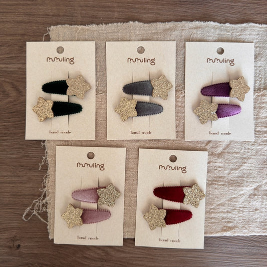 Children's Star Velvet Hair Clips Hair Accessory