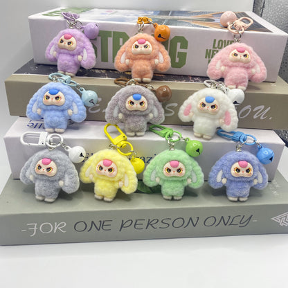 Plush Bow Tie Big-Eared Doll Keychain