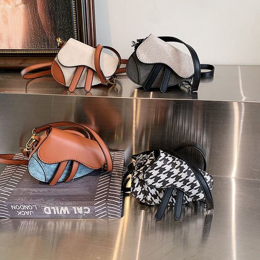 Mini Colorblock Saddle Bag for Kids - Trendy Everyday Crossbody