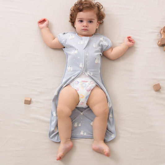 Baby Cotton Swaddle Blanket with Cartoon Design