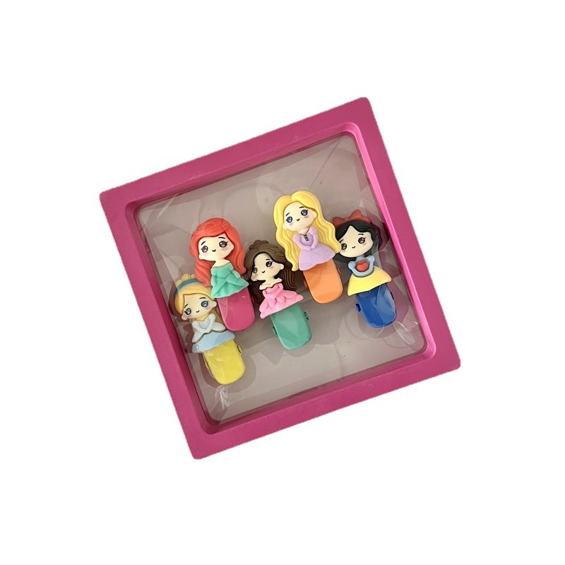 Cute Cartoon Hair Clips for Kids - Princess Style Accessories