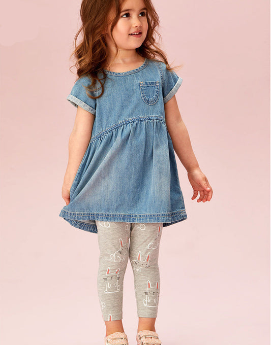 Girls' Cotton Leggings Stylish Casual Pants