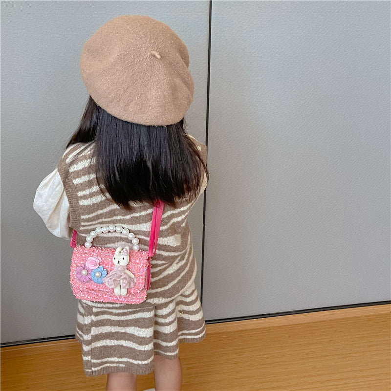Kids' Pearl Handbag Cute Rabbit Design Fashion Accessories