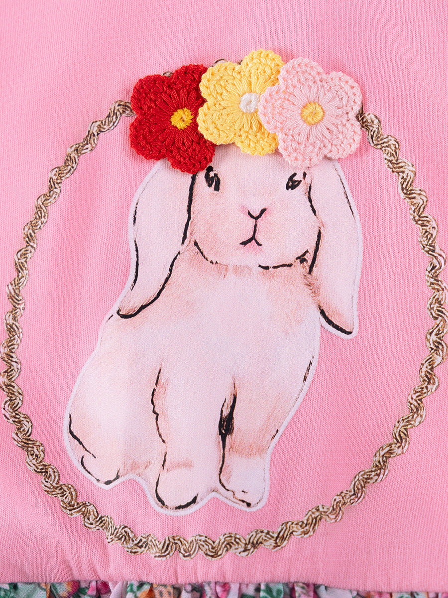 Summer Cartoon Floral Dress for Girls