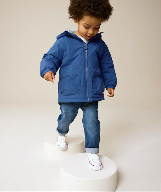 Kids Thick Hooded Zipper Jacket Cotton Casual Coat