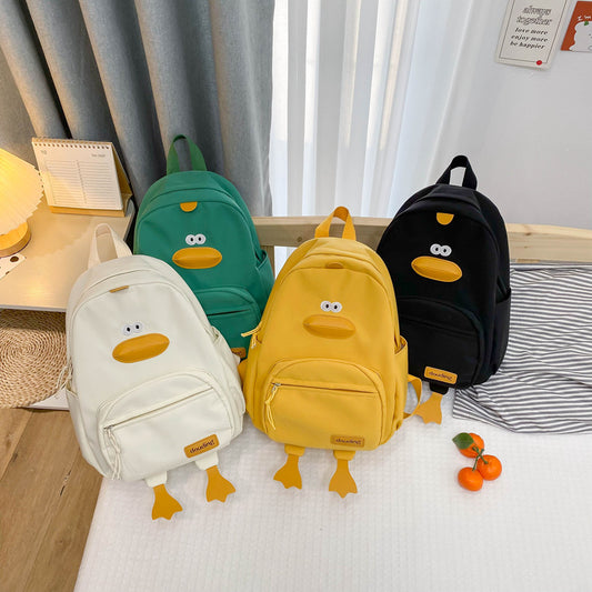 Cute Duck Canvas Backpack for Kids