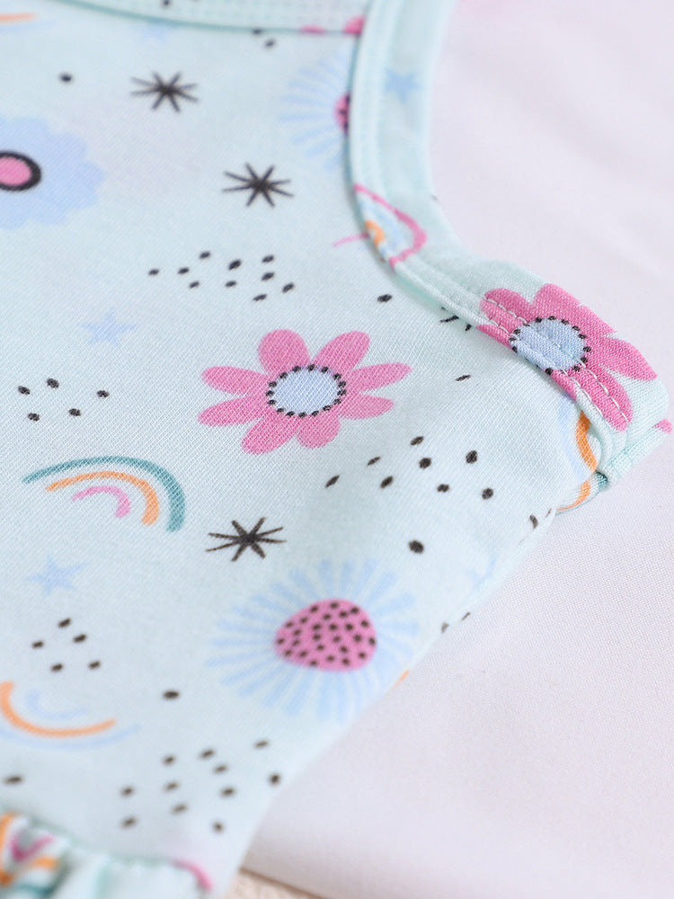 Cartoon Print A-Line Dress for Girls
