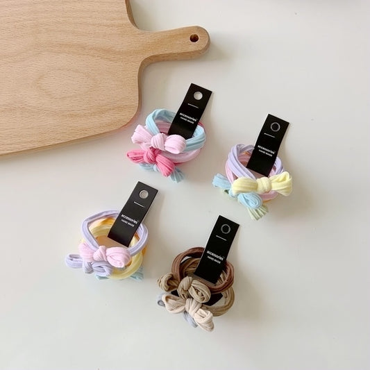 3-Pack Children's Hair Ties Colorful Bow Knot Towels