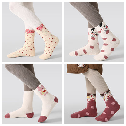 Kids Socks Animal Terry Cozy Warm Home Wear