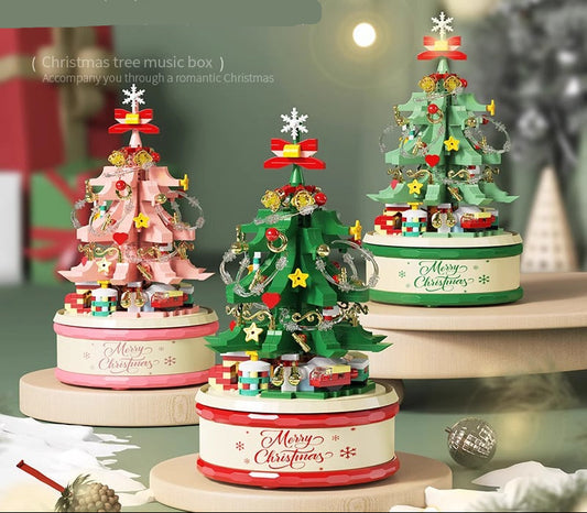 Christmas Tree Music Box Building Blocks Toy for Kids