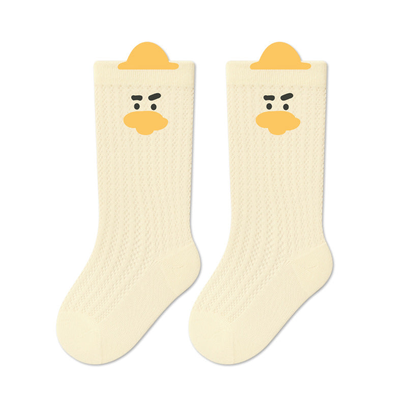 Cartoon Baby Socks Breathable Cotton Mid-Calf Socks