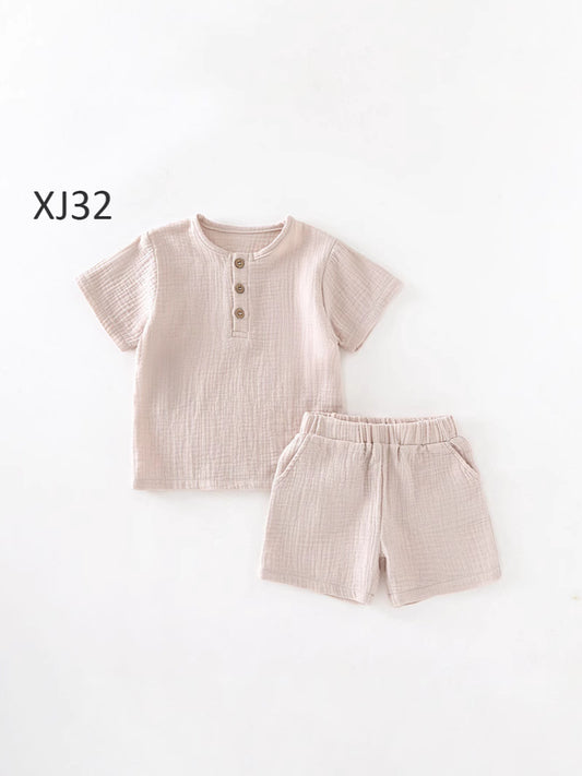 Comfortable Breathable Short Sleeve Short Set for Kids
