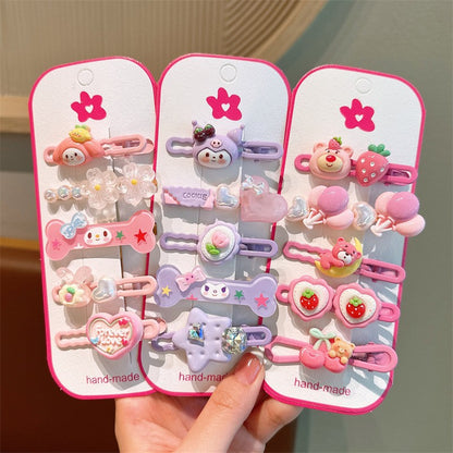 Cute Cartoon Dopamine Hair Clips for Girls - Princess Series Hair Accessories