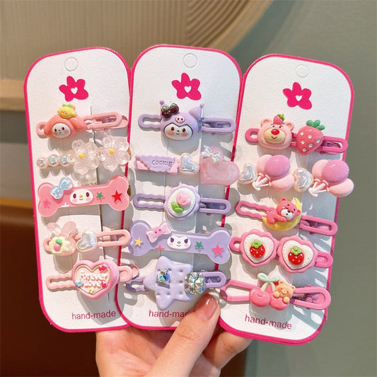 Cute Cartoon Dopamine Hair Clips for Girls - Princess Series Hair Accessories