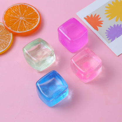 Mini Slow-Rebound TPR Ice Cube Squishy Sensory Fidget Toy