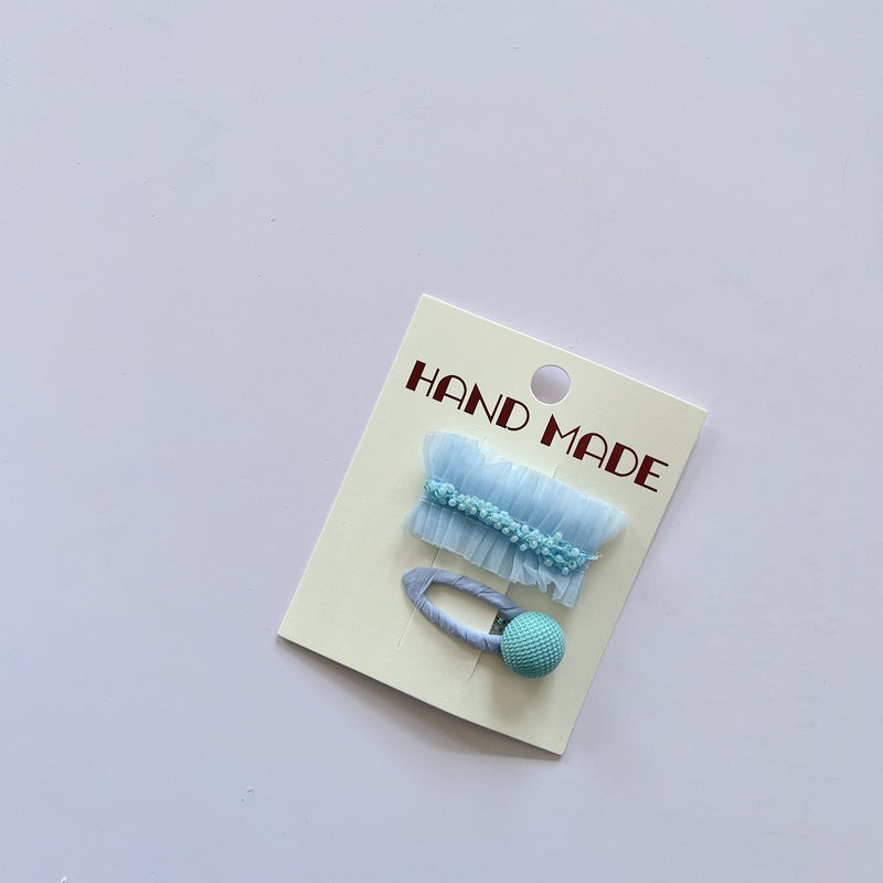 Cute Children's Mesh Beaded Hair Clips for Girls
