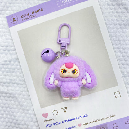 Cute Plush Bunny Keychain Bag Charm - DIY Accessory