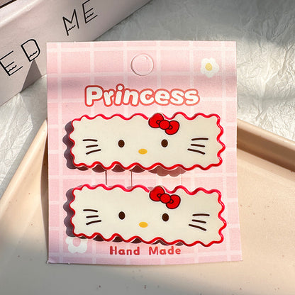 Cute Cartoon Dopamine Hair Clips for Girls - Princess Series Hair Accessories