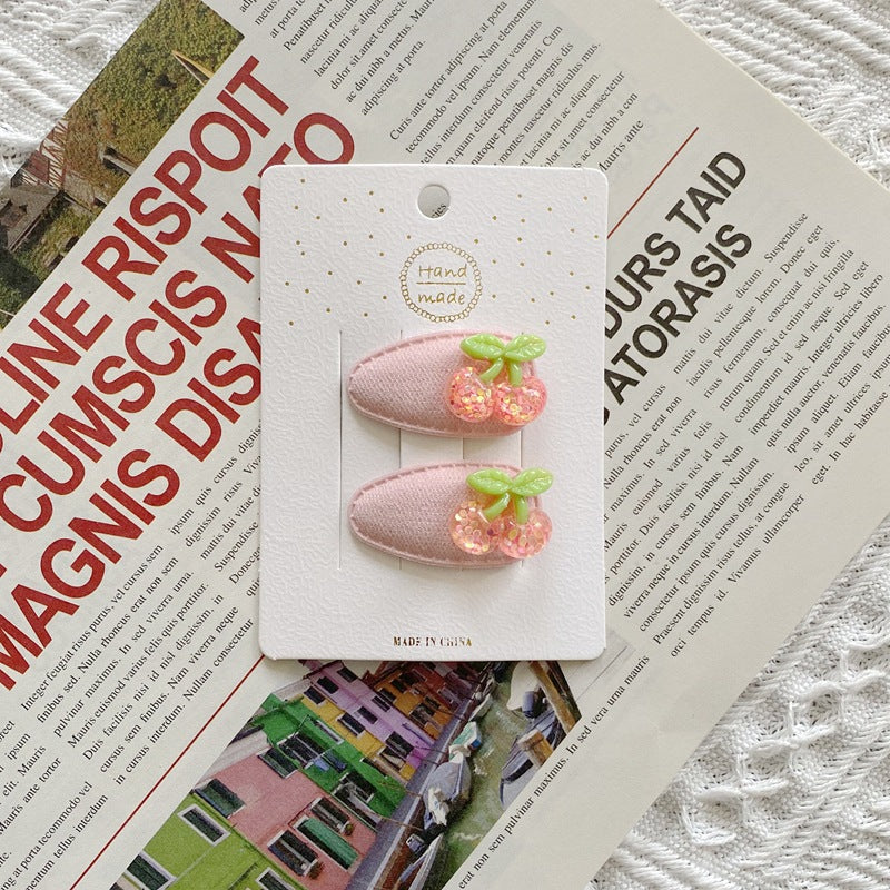 Fruit-Themed Children’s Hair Clips - Cute Water Drop BB Clips