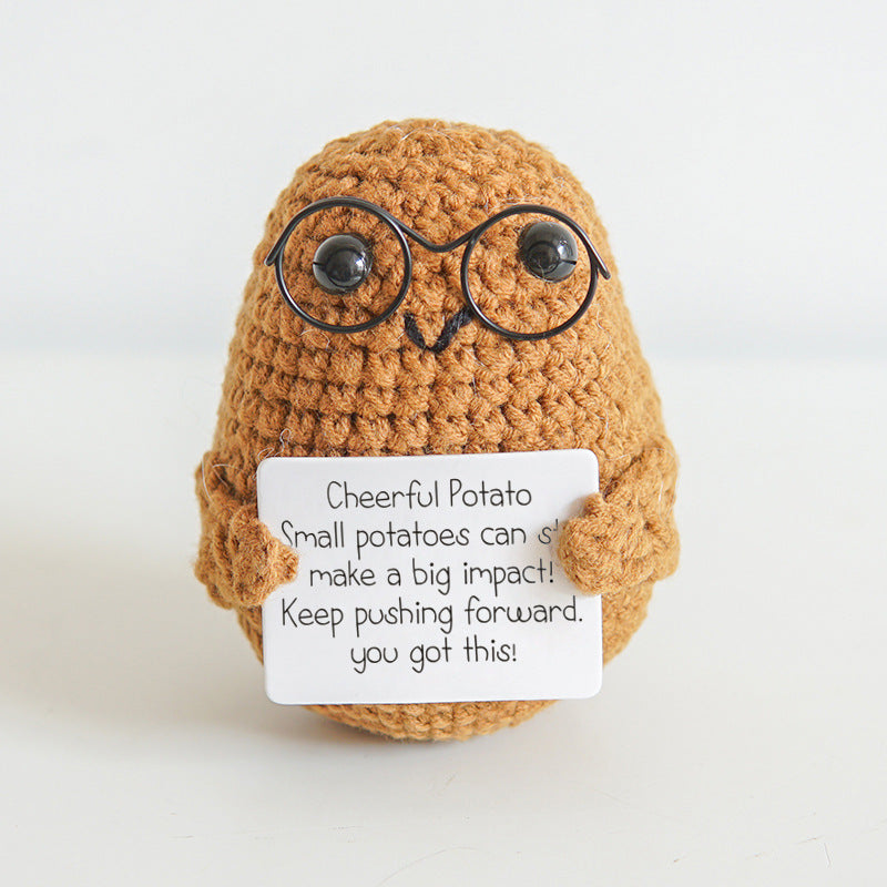 Handmade Positive Energy Potato Plush Toy with Quirky Expressions