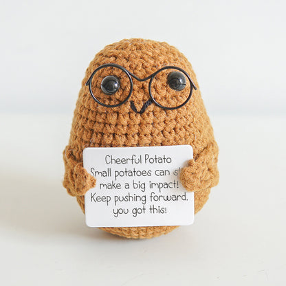 Handmade Positive Energy Potato Plush Toy with Quirky Expressions