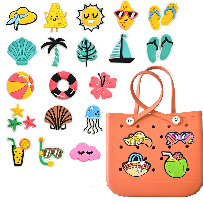 Removable Clog Shoe Charms Flower Snap On Casual