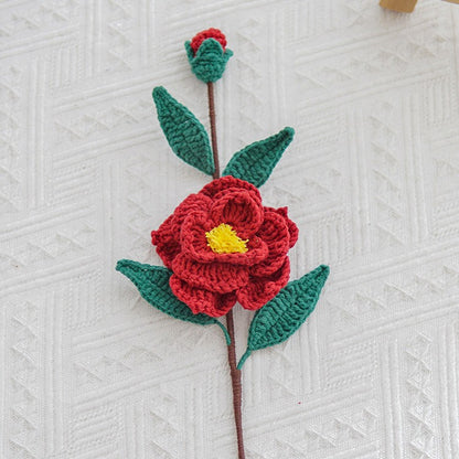 Single Stem Dried Flower Rose Tulip Bouquet Decor