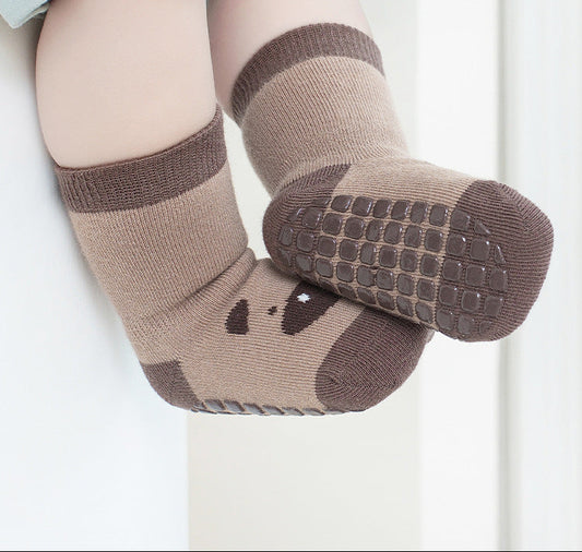 Baby Non-Slip Floor Socks Cartoon Design Cotton For Kids