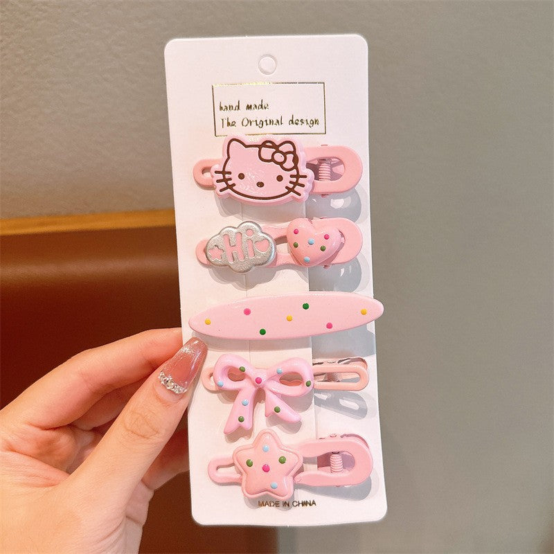 Cute Cartoon Dopamine Hair Clips for Girls - Princess Series Hair Accessories