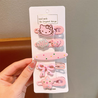 Cute Cartoon Dopamine Hair Clips for Girls - Princess Series Hair Accessories
