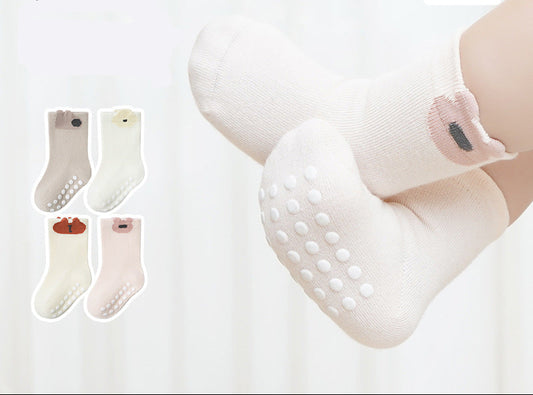 Baby Non-Slip Floor Socks Cute Cartoon Design Cotton Socks