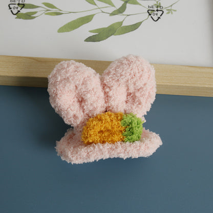 Cartoon Handmade Woven Hair Clips Adorable Kids Hair Accessories