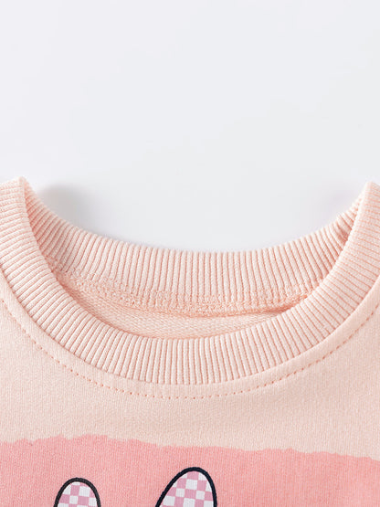 Cartoon Long Sleeve Hoodie for Girls Cotton Fall Outfit