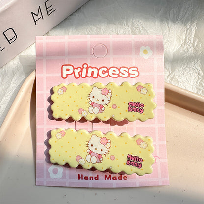 Cute Cartoon Dopamine Hair Clips for Girls - Princess Series Hair Accessories