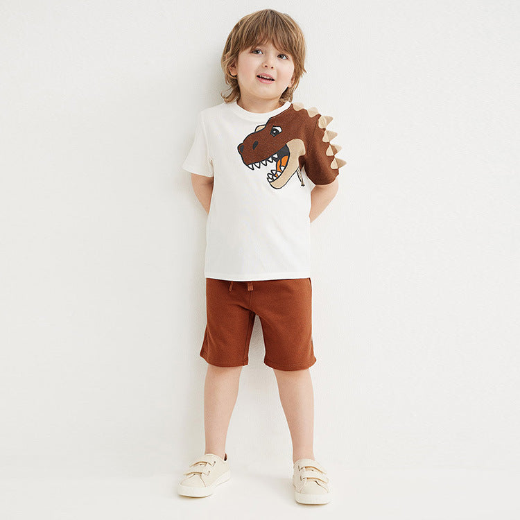 Summer Boys' Cute Sports T-Shirt and Shorts Set