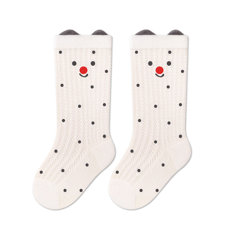 Cartoon Baby Socks Breathable Cotton Mid-Calf Socks