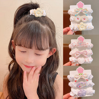 Children's Cute Floral Hair Ties - Sweet Princess Ponytail Holders